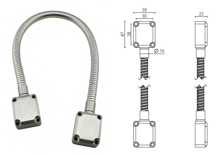 CLS01 wire cable stainless steel door loop - Accessories - 1