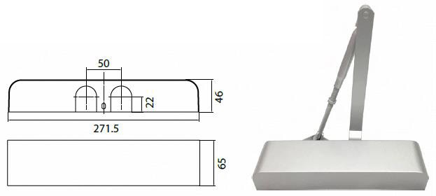 DC3003 automatic door closer for exterior/interior doors - Door Closer - 4