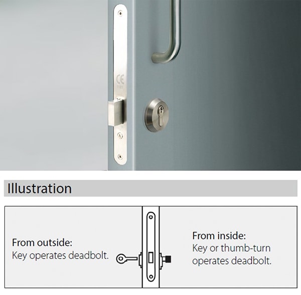 ML207203 communication mortice deadlock 55/60mm backset - Door Lock - 2