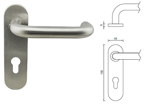 SP09 Series Modern Door Handles With Backplate 168*44mm - Door Handle - 1