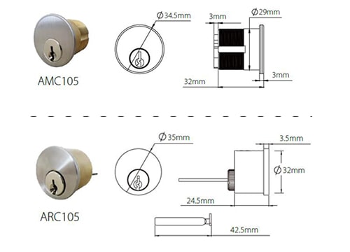 Satin nickel key alike euro cylinder, double/single type available - Euro Cylinder - 1