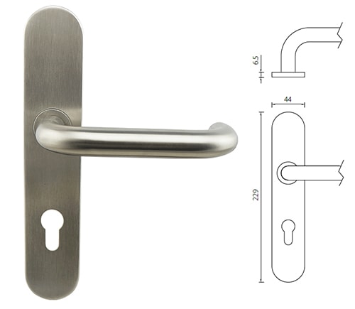 SP07 Door Handle With Plate For Commercial & Residential Use - Door Handle - 1