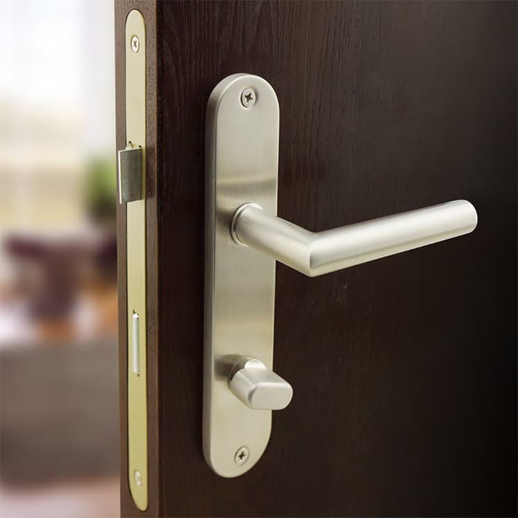 SP15 SS door handle on backplate with thumb turn for 70 mortice lock - Door Handle - 3