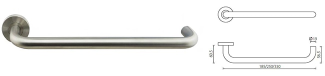 U- Shape Handicap Door Handle For Hospital & Healthcare Facilities - Door Handle - 1